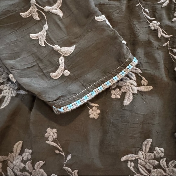 JOHNNY WAS Embroidered Shirt size Xs - Picture 3 of 7